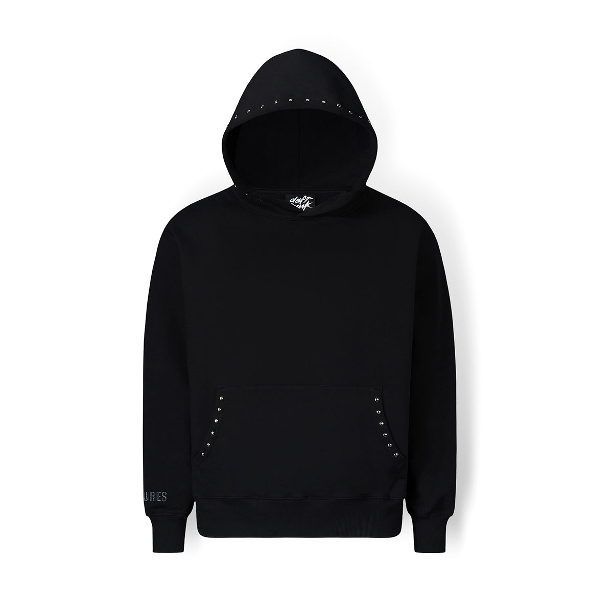 Poleron PLEASURES Lucky Studded Hoodie Black