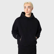 Poleron PLEASURES Lucky Studded Hoodie Black