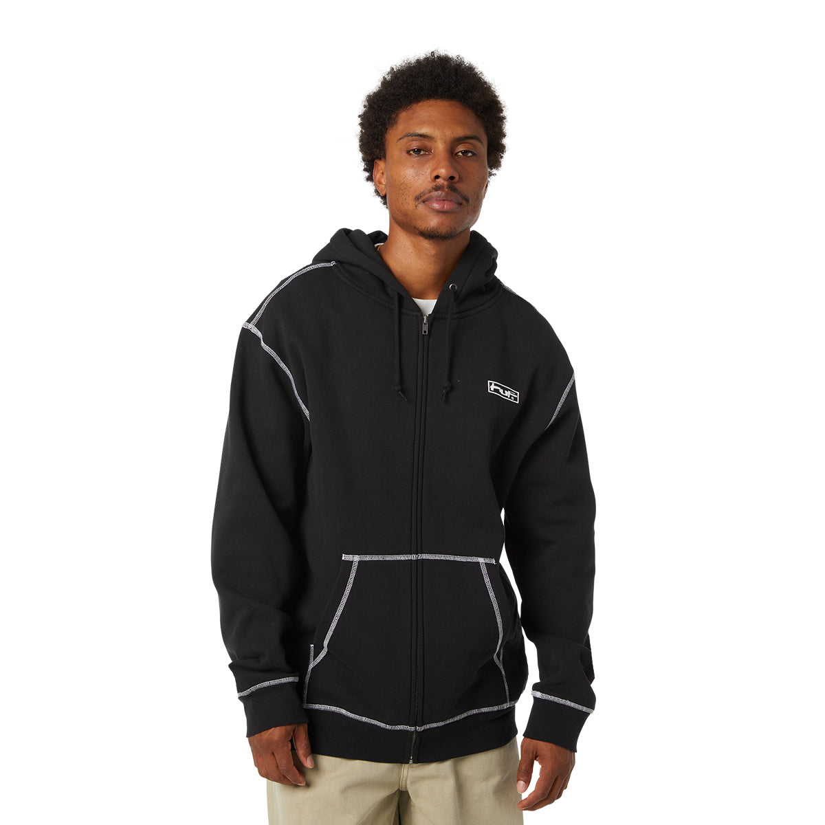 Poleron HUF Stretch F/Z Hoodie Blk
