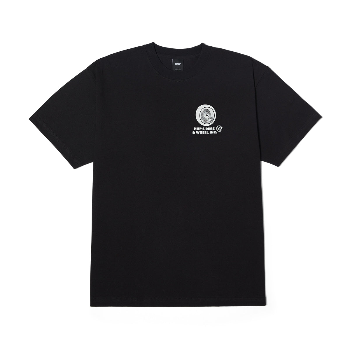 POLERA HUF RIM & WHEEL INC S/S TEE BLACK