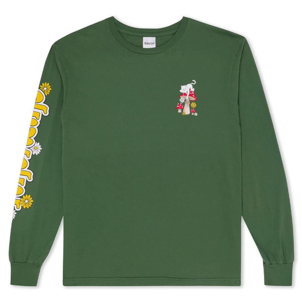 POLERA RIPNDIP CATERPILLER GARDEN LS OLIVE