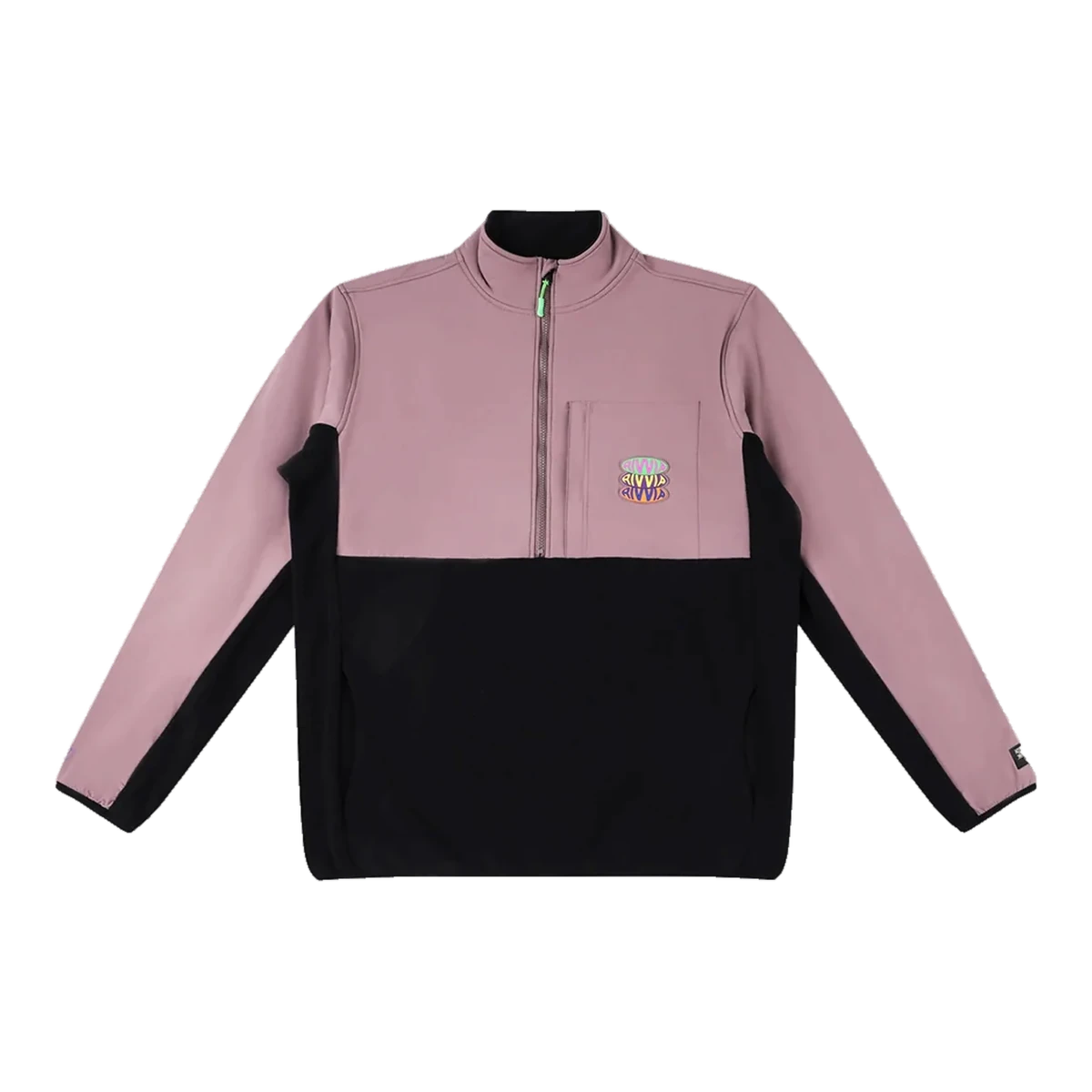 Poleron RIVVIA POP Repeat  1/2 Zip  Polar Fleece BLK/ PPLM