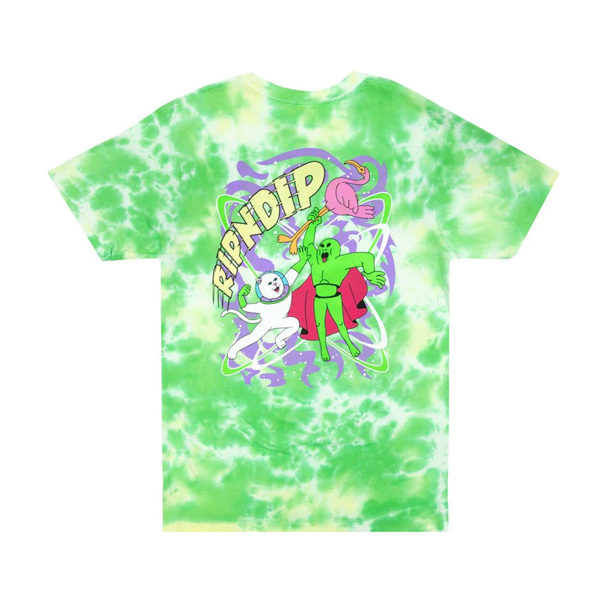 POLERA RIPNDIP ASTROMIC GREEN LIGHTNING WASH