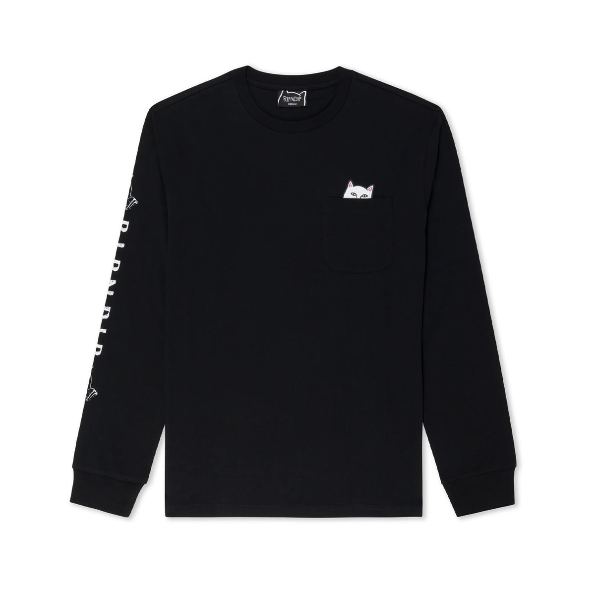 POLERA RIPNDIP LORD NERMAL POCKET LS BLACK