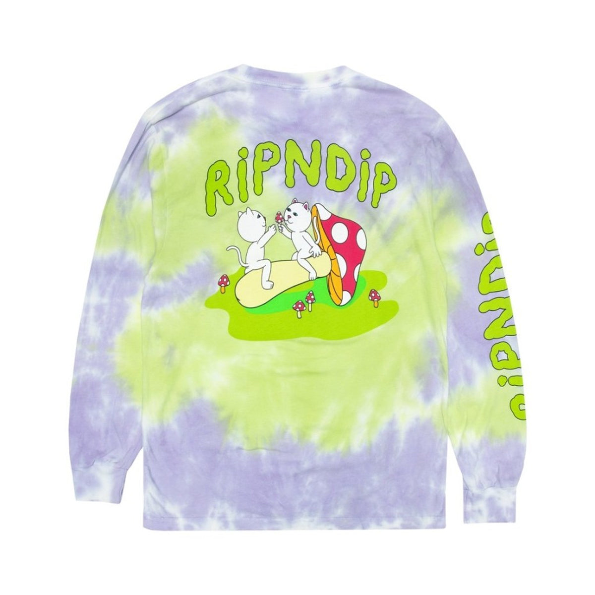 POLERA RIPNDIP SHARING IS CARING LS NEON/LAVENDER/DYE