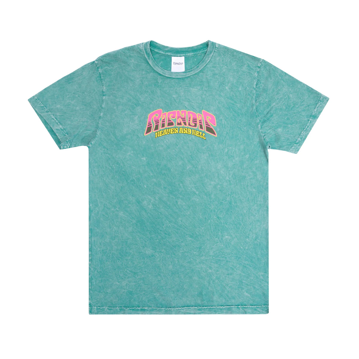 POLERA RIPNDIP HEAVEN & HECK BATTLE TEAL MINEAL WASH