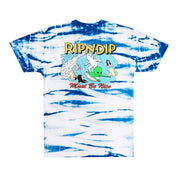 POLERA RIPNDIP HANG 10 BLUE & WHITE STRIPE DYE