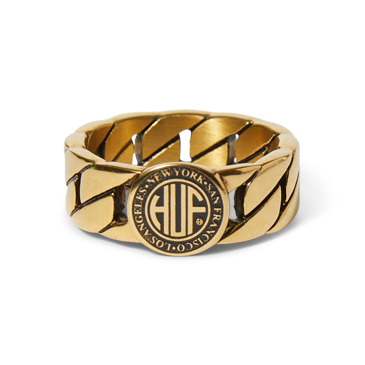 ANILLO HUF REGIONAL CUBAN LINK GOLD