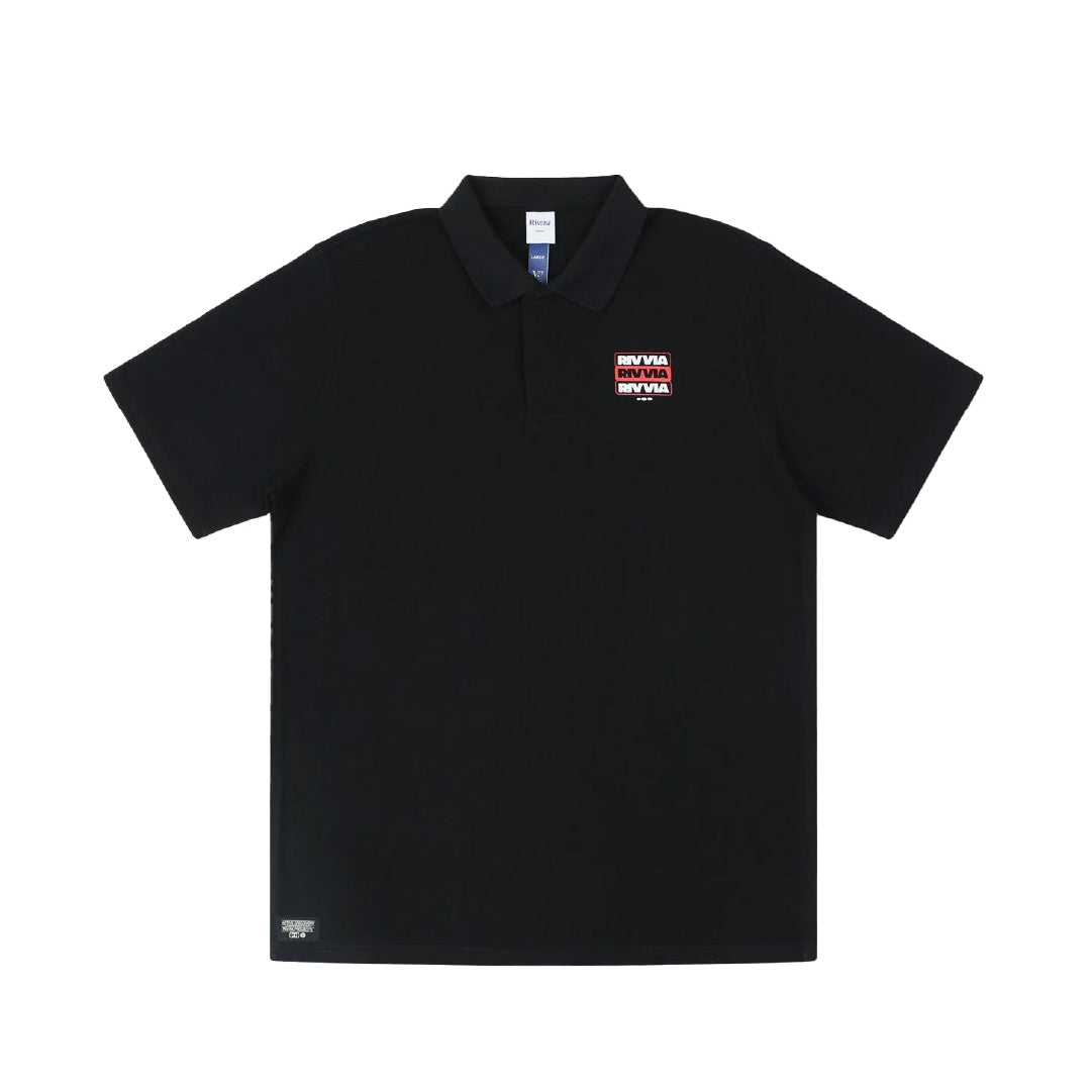 Polera Rivvia Stacked Polo Black