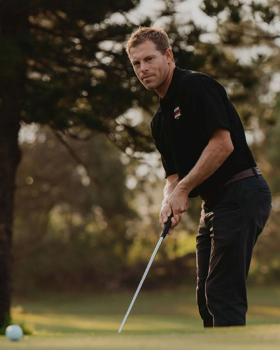 Polera Rivvia Stacked Polo Black