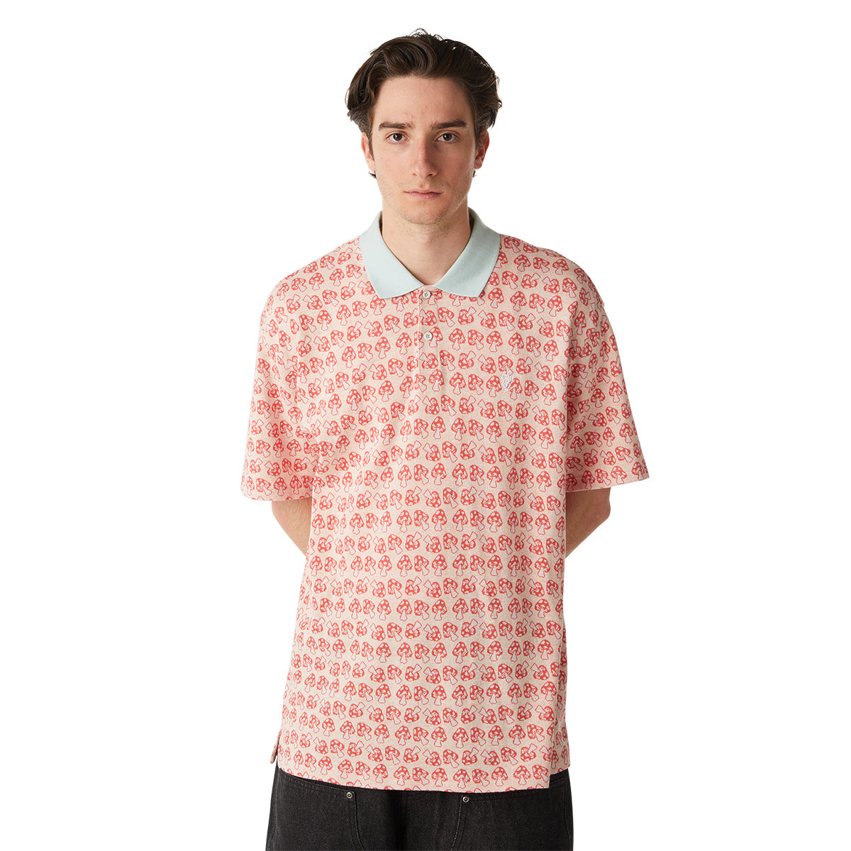 POLERA POLO HUF MICRODOSE KNIT S/S RED