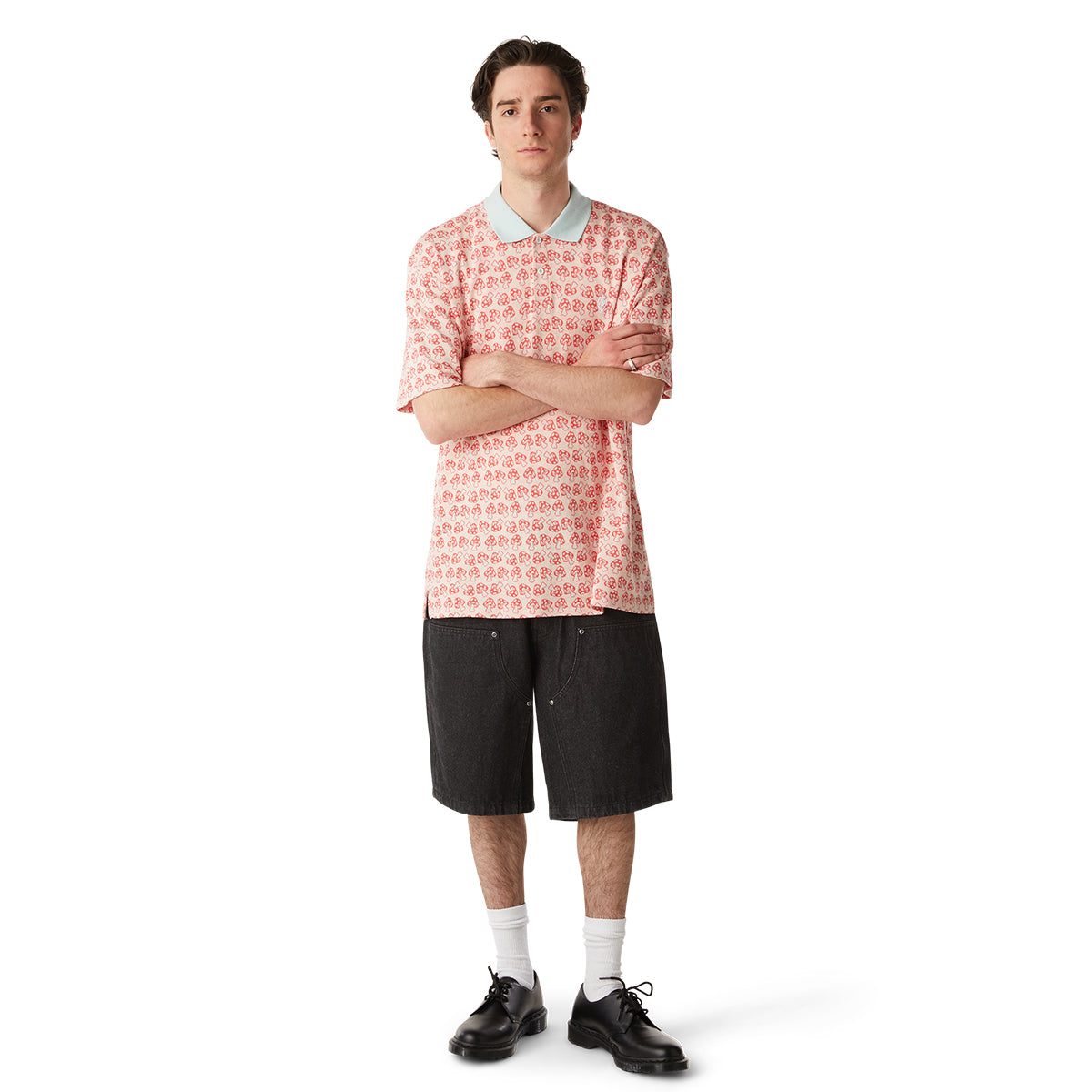 POLERA POLO HUF MICRODOSE KNIT S/S RED