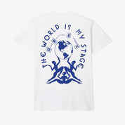 POLERA OBEY THE WORLD IS MY STAGE WHT