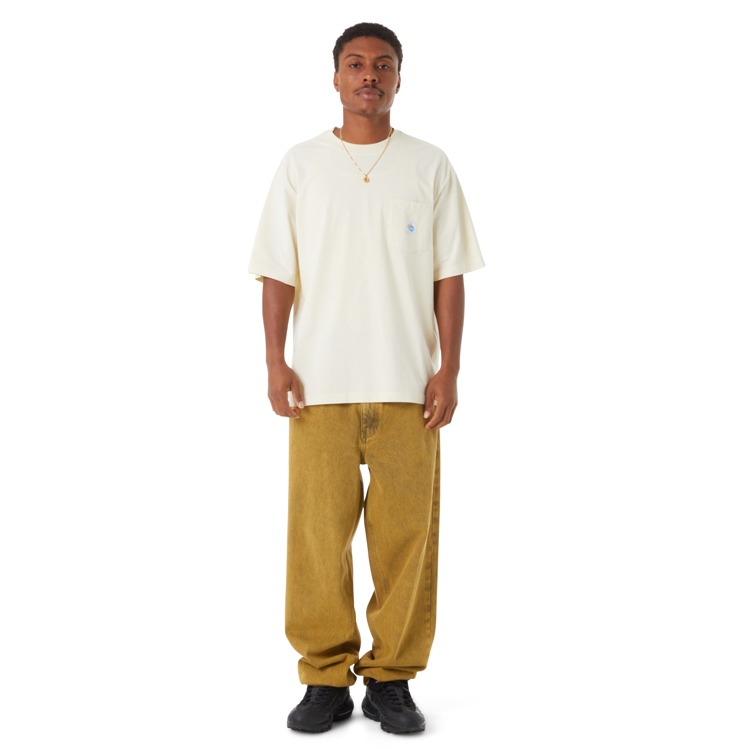 POLERA HUF TOTAL ECLIPSE S/S KNIT BOXY TOP NAT