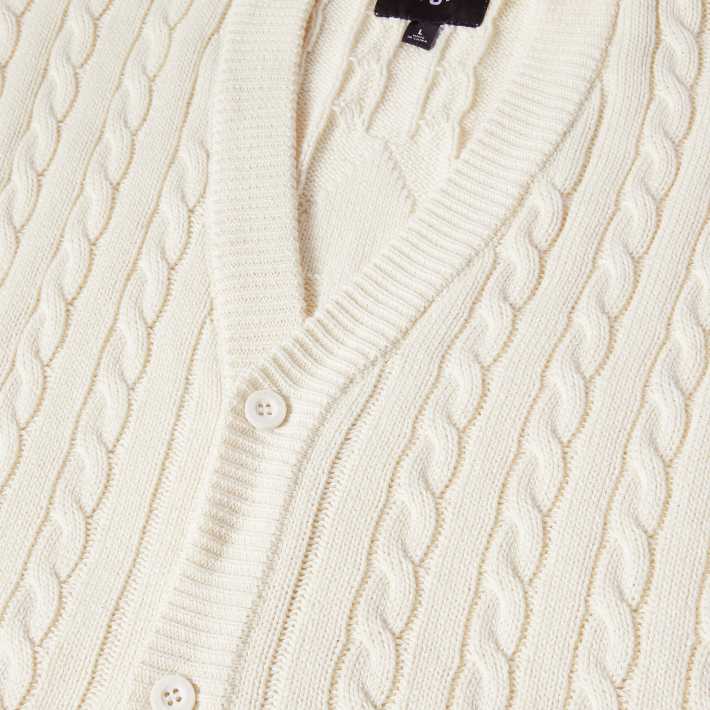 CHALECO HUF TT JACQUARD CARDIGAN NATURAL