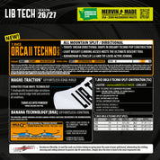 Tabla SnowBoard Lib Tech ORCA II TECHNO SPLIT (PV)
