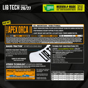 Tabla Snowboard Lib Tech APEX ORCA II (PV)