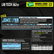 Tabla Snowboard Lib Tech JAMIE LYNN (PV)