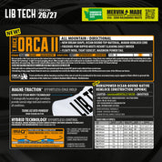 Tabla Snowboard Lib Tech ORCA II (PV)