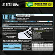 Tabla de Snowboard LIB TECH LIB Rig (PV)