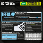 Tabla de Snowboard LIB TECH Off Ramp (PV)