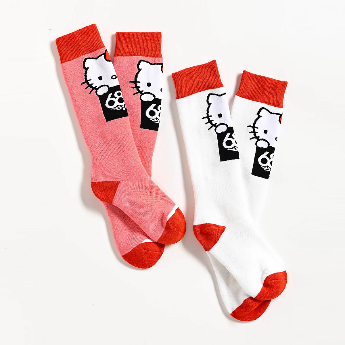 Calcetines de Snowboard 686 Hello Kitty 2 Pack Wht/Gpink