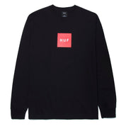 POLERA HUF ESSENTIALS BOX LOGO L/S BLACK