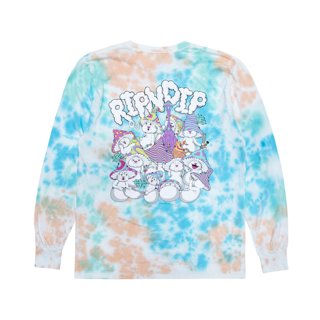 POLERA RIPNDIP KALEIDOSCOPIC LS LIGHT BLUE/PEACH