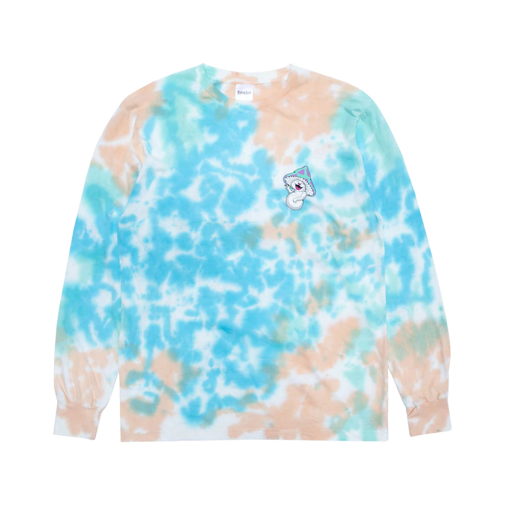 POLERA RIPNDIP KALEIDOSCOPIC LS LIGHT BLUE/PEACH