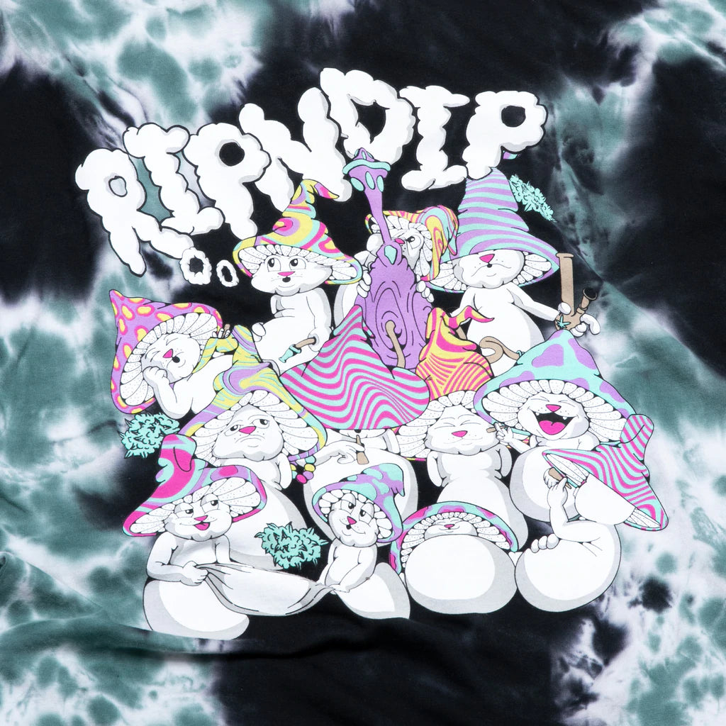 POLERA RIPNDIP KALEIDOSCOPIC TEE BLK / SAGE TIE DYE