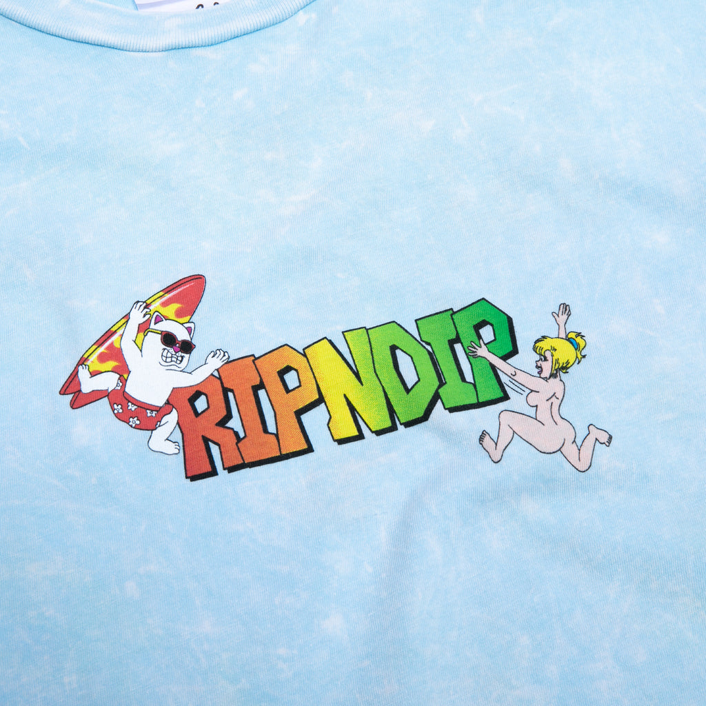 POLERA RIPNDIP SUMMER BREAK LS LIGHT BLUE MINERAL WASH